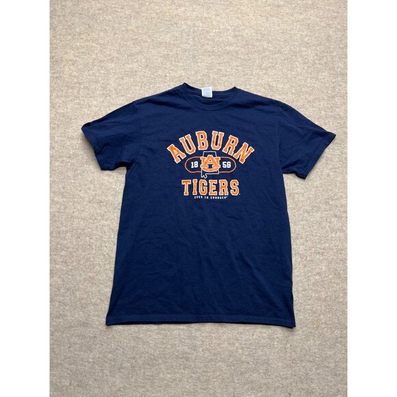 Delta Tops - Auburn Tigers 1856 Ever to Conquer Crewneck Short Sleeve T-Shirt Men's Medium